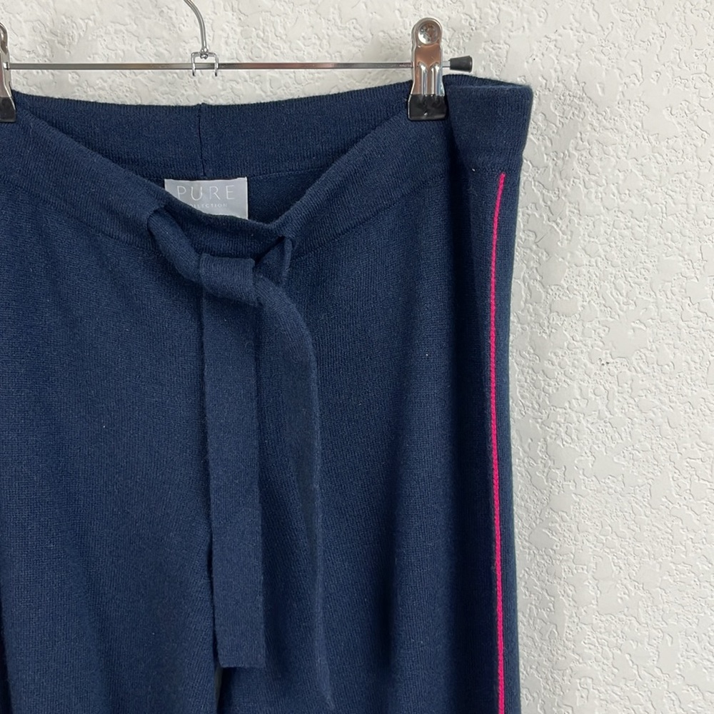 Pure Collection Organic Cashmere Racing Stripe Lounge Pants Trousers